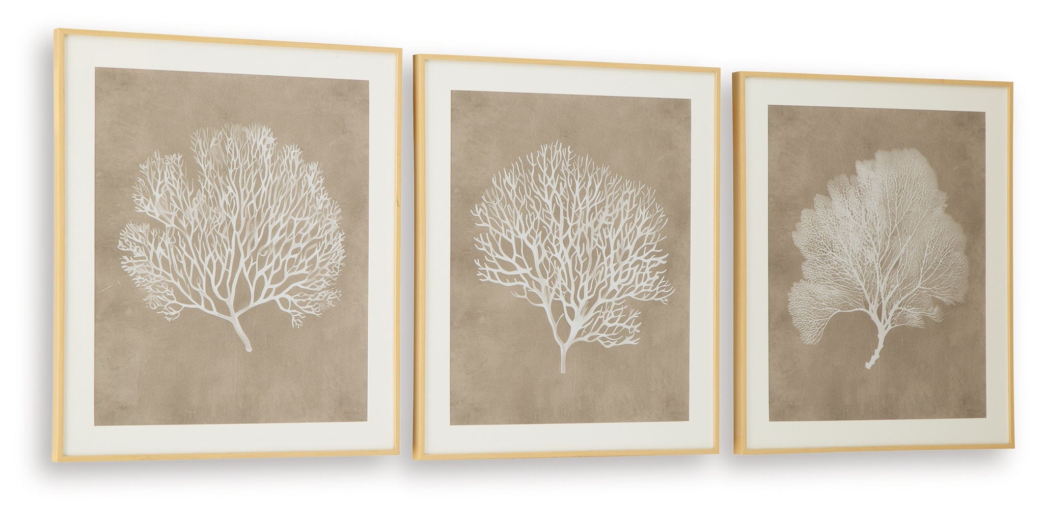 Hendridge - Taupe / White - Wall Art Set (Set of 3) - Urban Living Furniture (Los Angeles, CA)