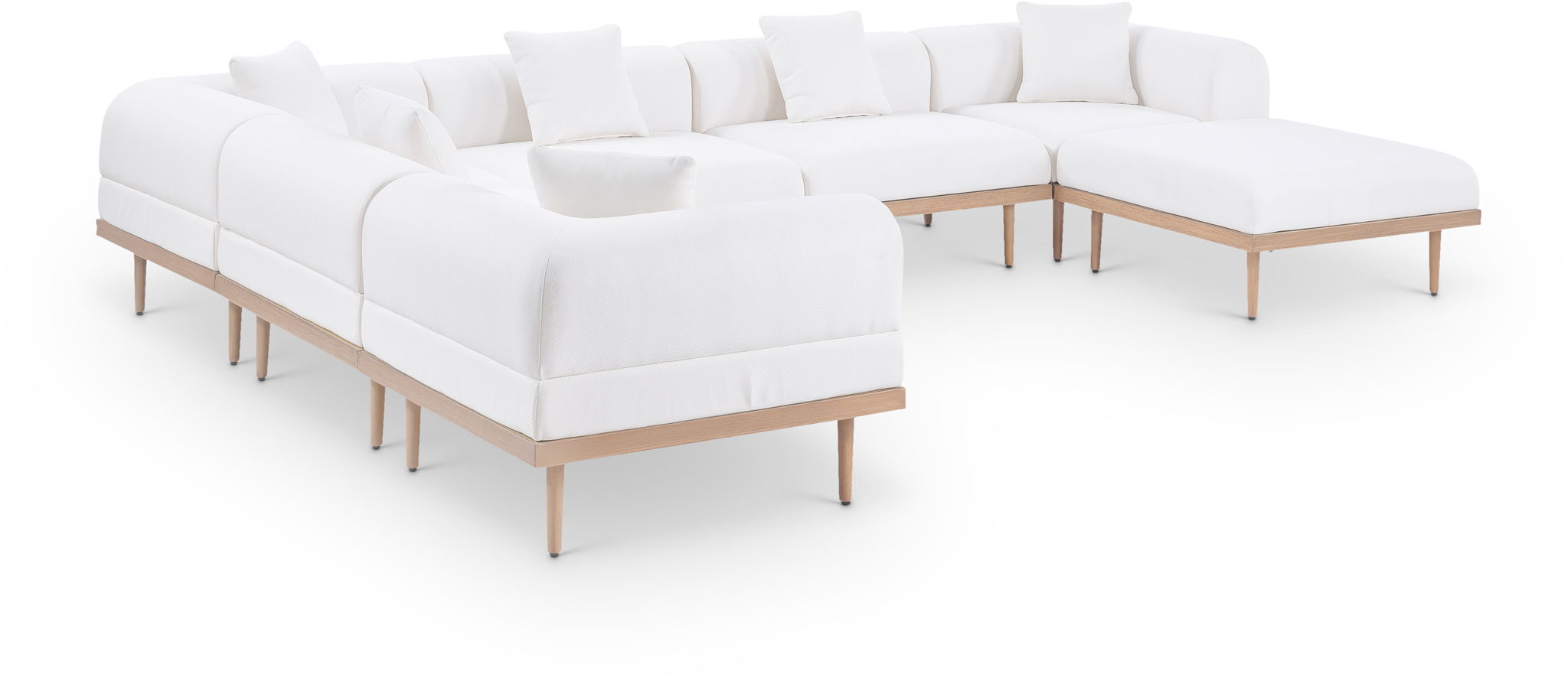 Laguna - 7 Piece Resilient Water Resistant Fabric 142" Upholstered Outdoor Patio Modular Sectional - Urban Living Furniture (Los Angeles, CA)