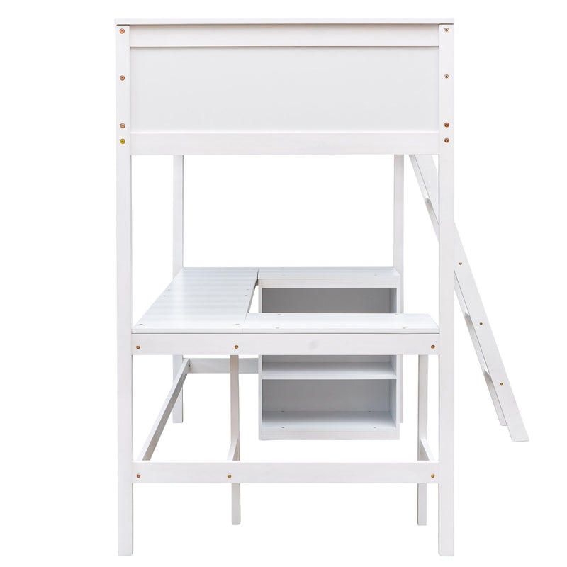 Loft Bed With Shelves With Desk