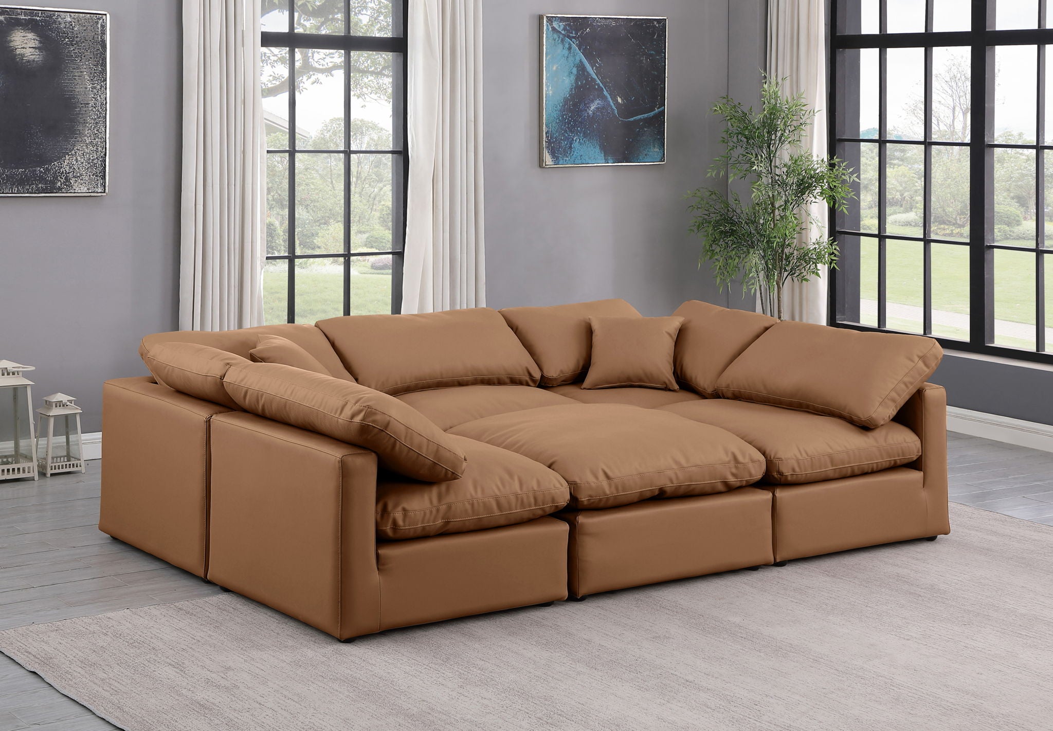 Indulge - Faux Leather 6 Piece Modular Sectional - Urban Living Furniture (Los Angeles, CA)