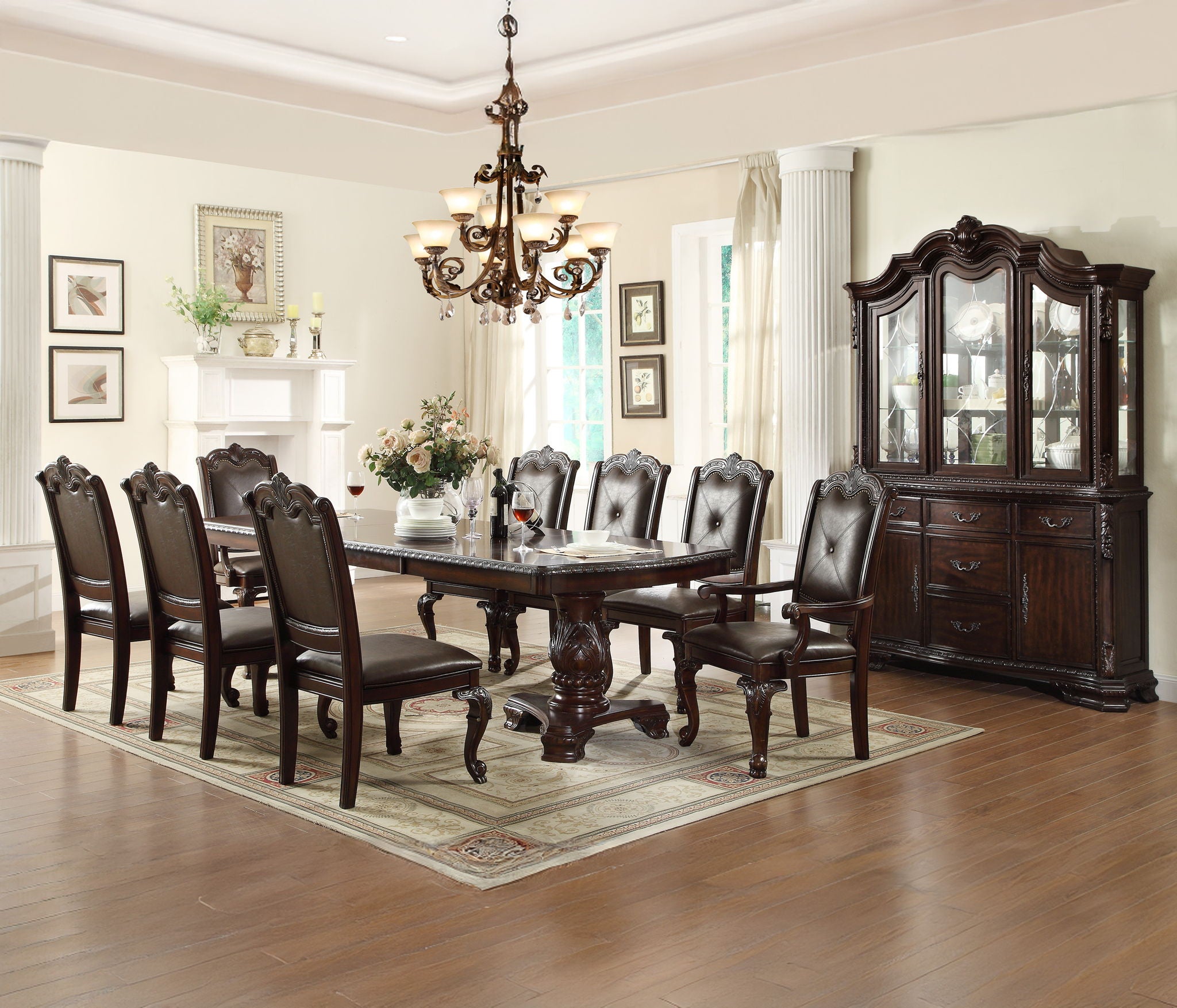 Kiera - Dining Room Set - Cherry - Urban Living Furniture (Los Angeles, CA)