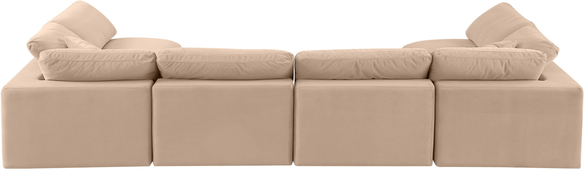 Comfy - 6 Piece Velvet Modular Armless Sectional - Urban Living Furniture (Los Angeles, CA)