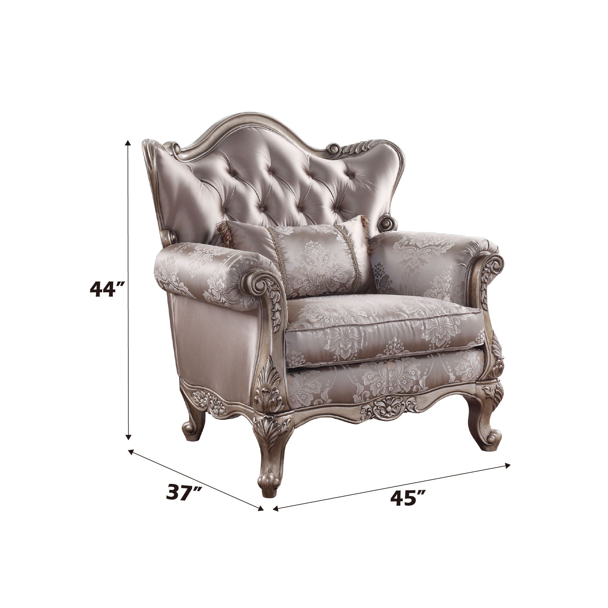 Jayceon - Chair With Pillow - Fabric & Champagne - Urban Living Furniture (Los Angeles, CA)