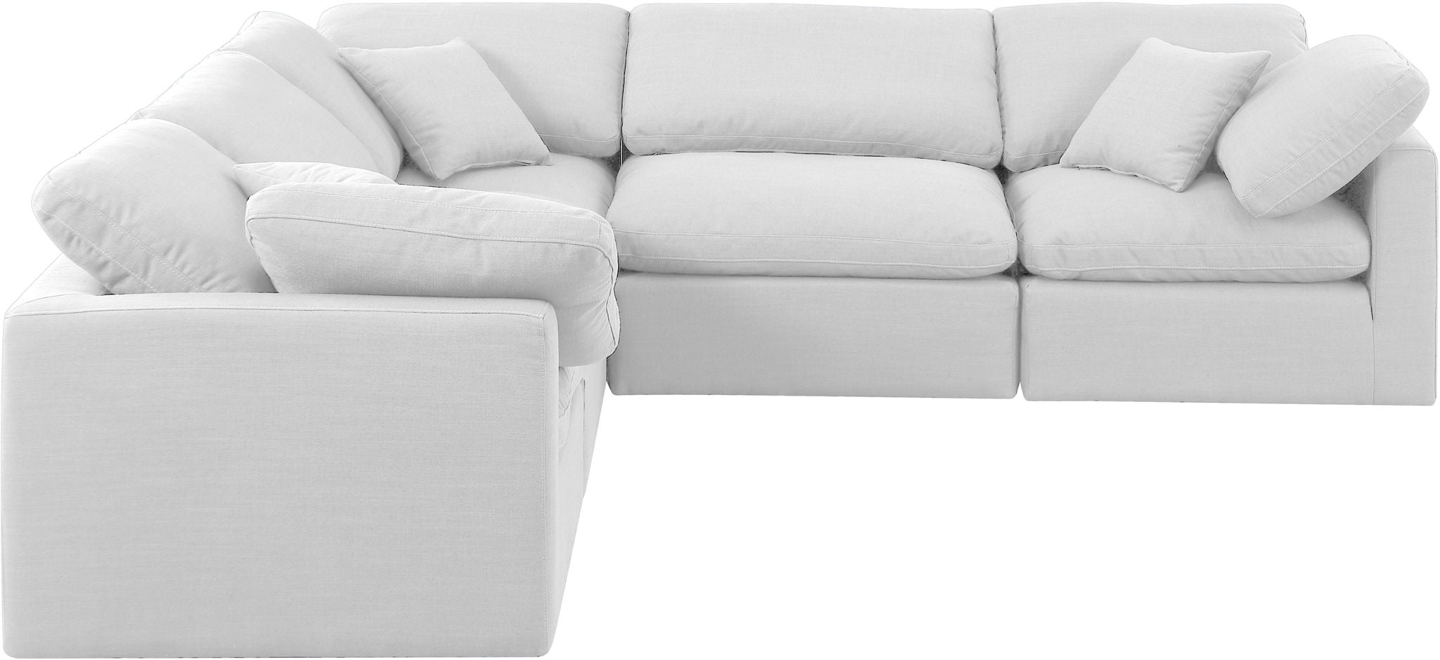 Indulge - Linen 5 Piece Modular Corner Sectional - White - Urban Living Furniture (Los Angeles, CA)