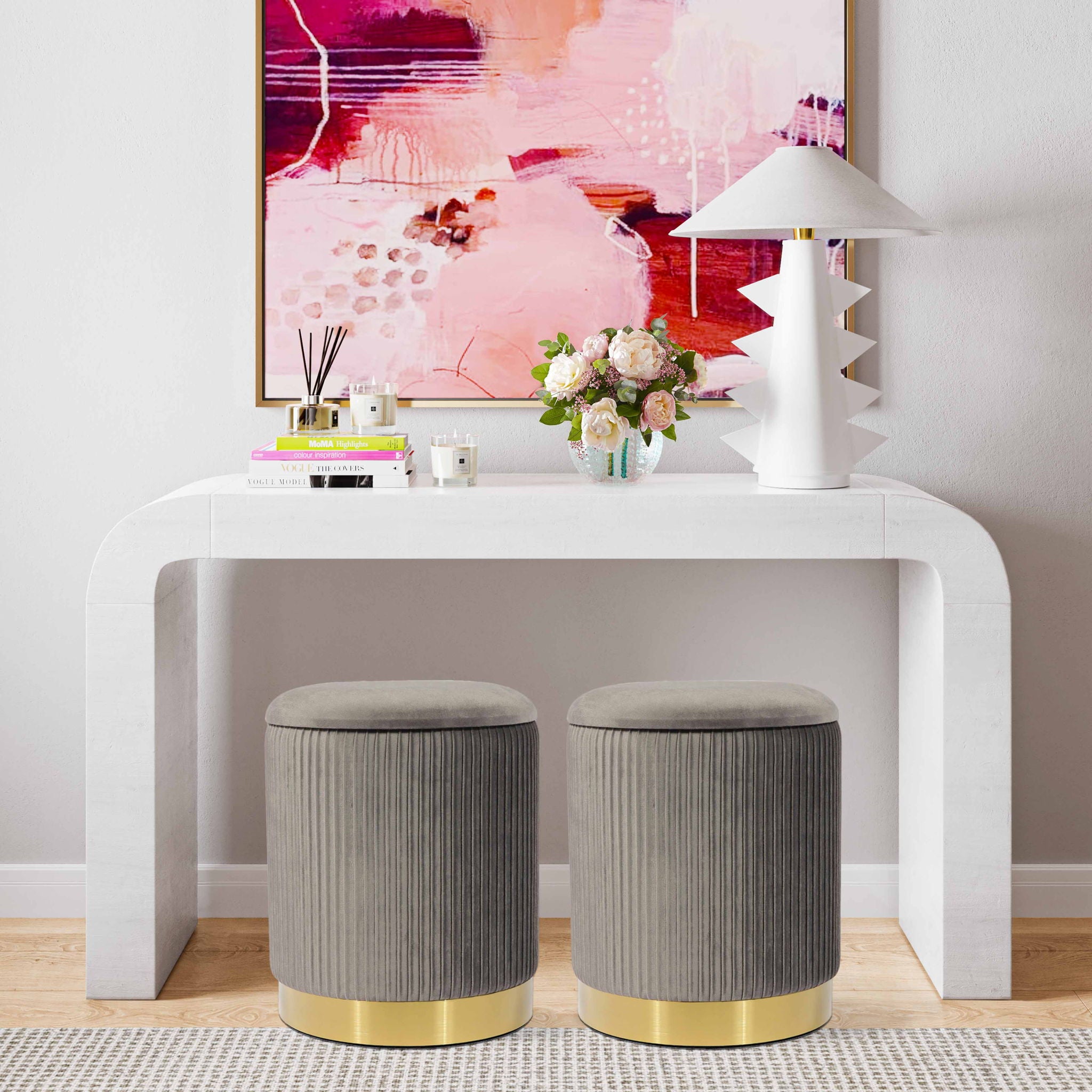Zoe - Velvet Storage Ottoman - Urban Living Furniture (Los Angeles, CA)
