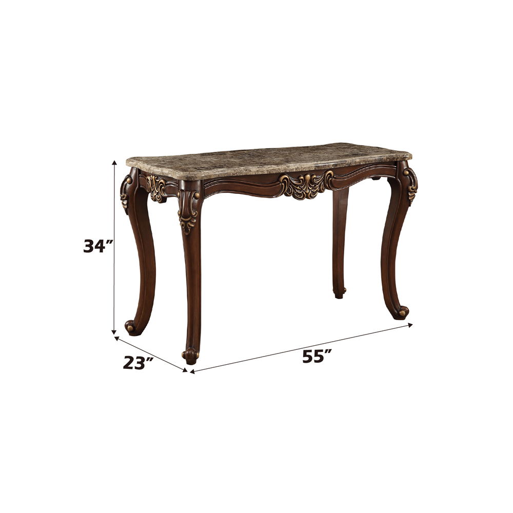 Mehadi - Sofa Table - Marble Top & Walnut - Urban Living Furniture (Los Angeles, CA)