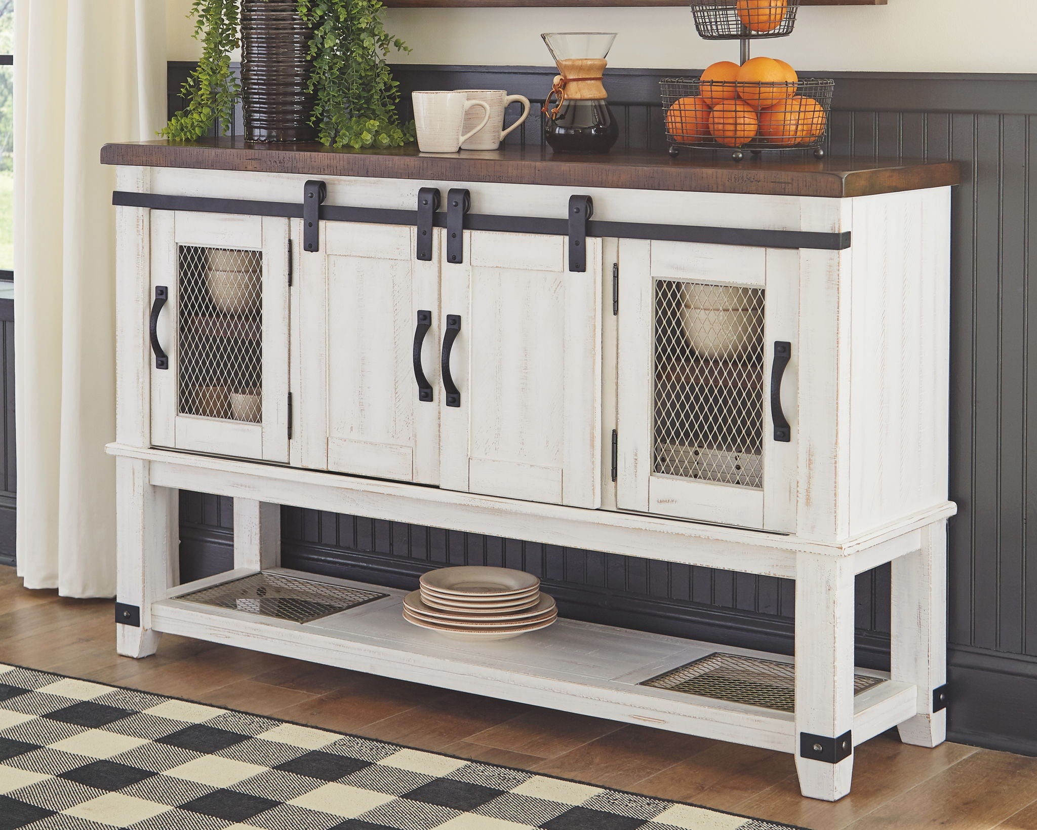 Valebeck - White / Brown - Dining Room Server - Urban Living Furniture (Los Angeles, CA)