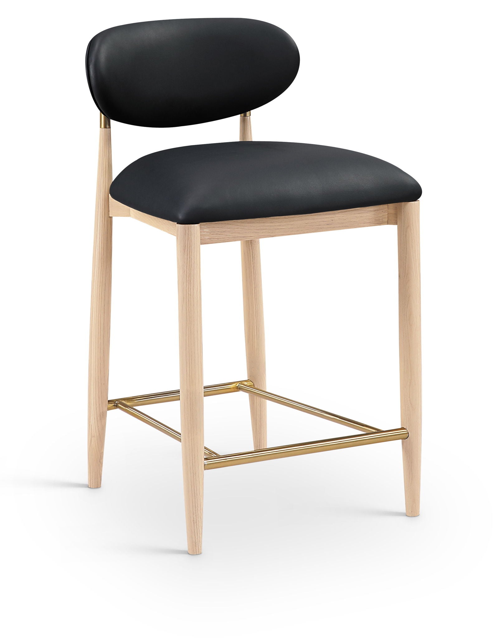 Riccio - Stool - Natural And Gold Frame - Urban Living Furniture (Los Angeles, CA)