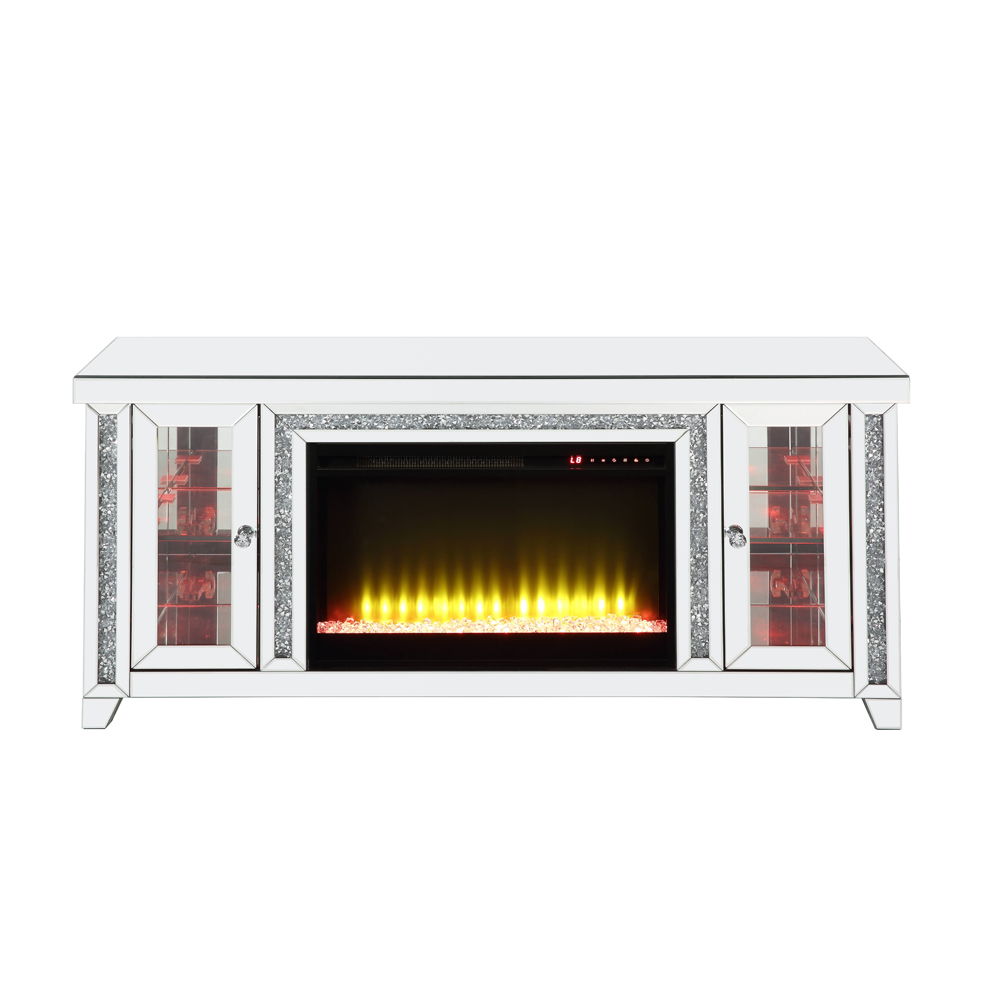 Noralie - TV Stand - Mirrored & Faux Diamonds - Wood - Urban Living Furniture (Los Angeles, CA)