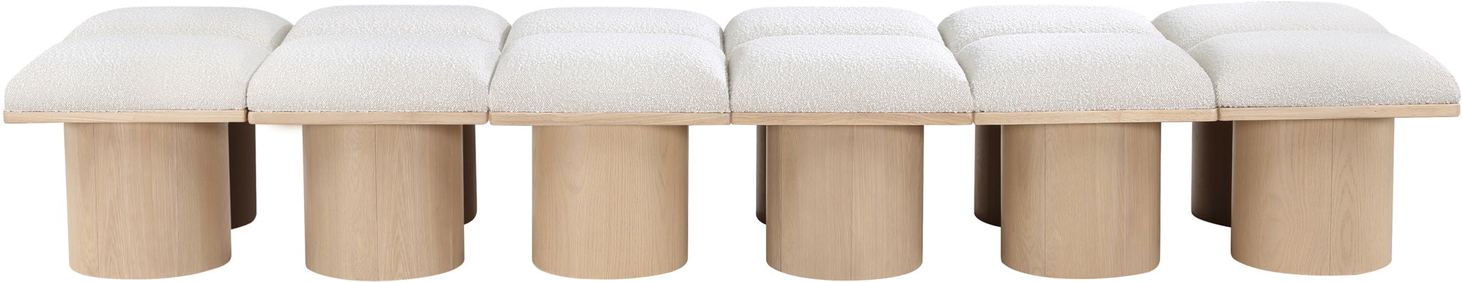 Pavilion - 12 Piece Modular Bench With Natural Base