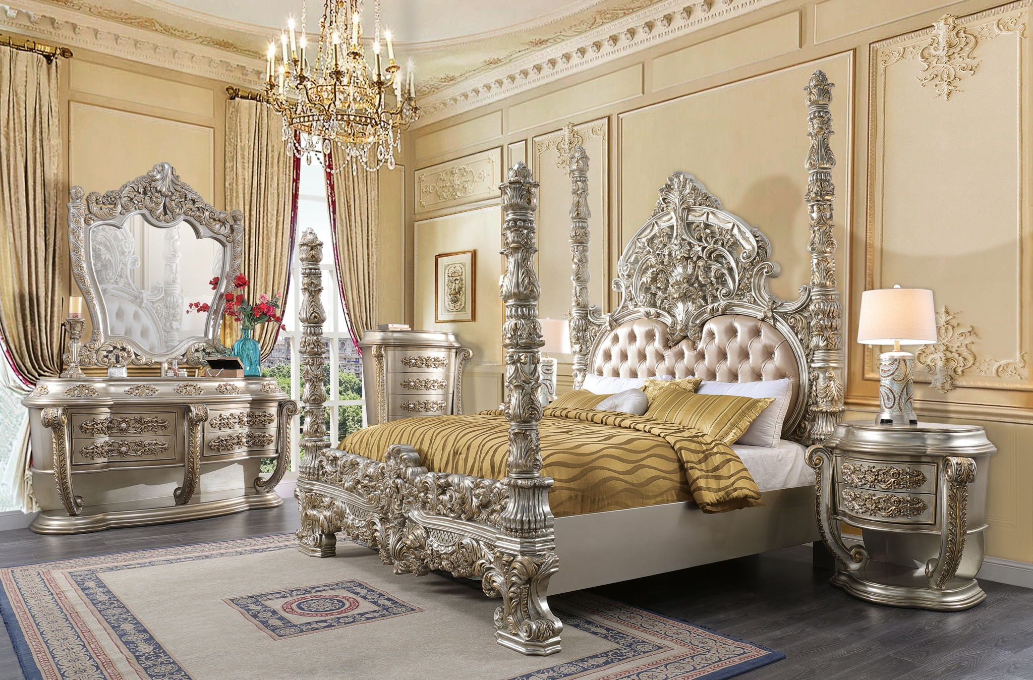 Danae - Mirror - Champagne & Gold Finish - Urban Living Furniture (Los Angeles, CA)