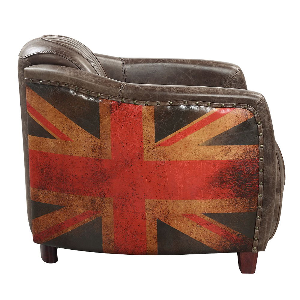 Brancaster - Chair - Antique Slate Top Grain Leather - Urban Living Furniture (Los Angeles, CA)