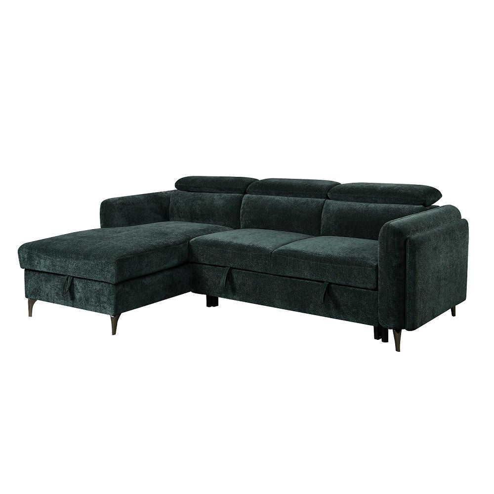 Zadok - Sectional Sofa With Sleeper & Storage - Green - Urban Living Furniture (Los Angeles, CA)