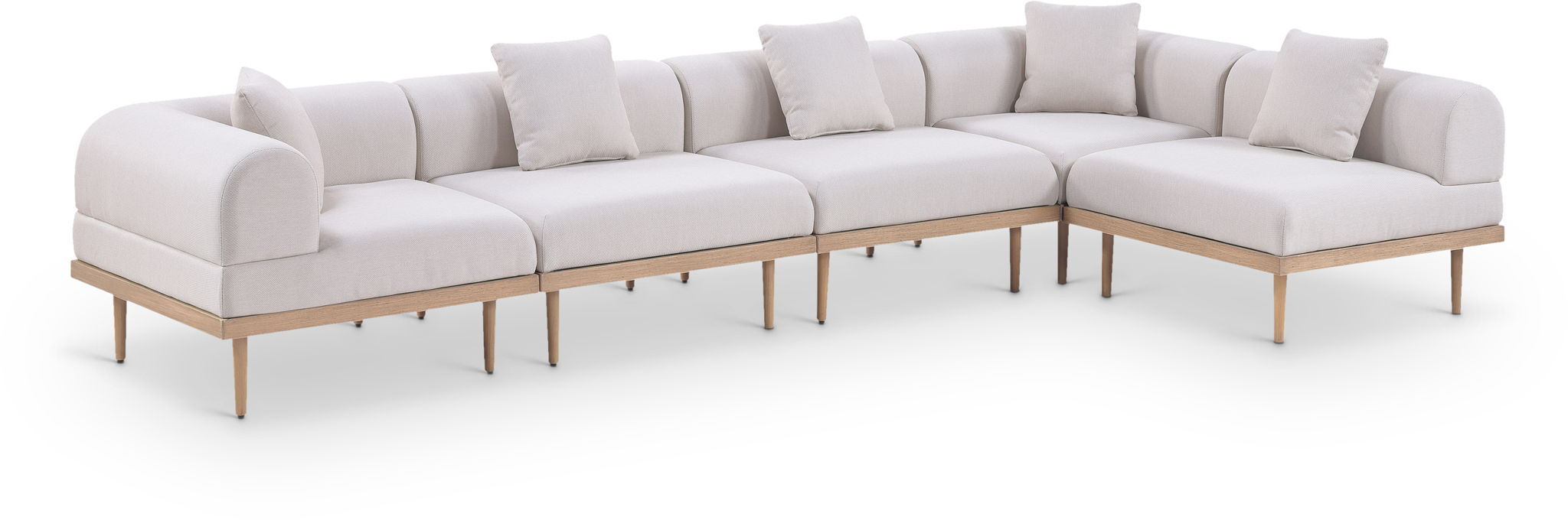 Laguna - 5 Piece 106.5" Upholstered Outdoor Patio Modular Sectional - Urban Living Furniture (Los Angeles, CA)