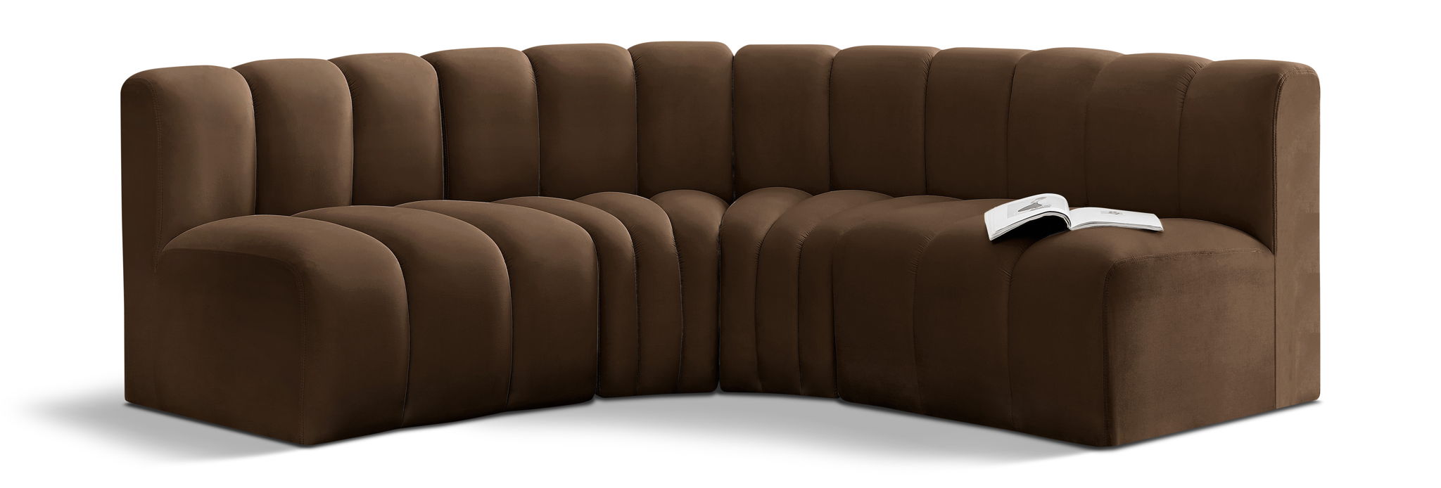 Arc - Velvet 4 Piece Corner Modular Sofa - Urban Living Furniture (Los Angeles, CA)