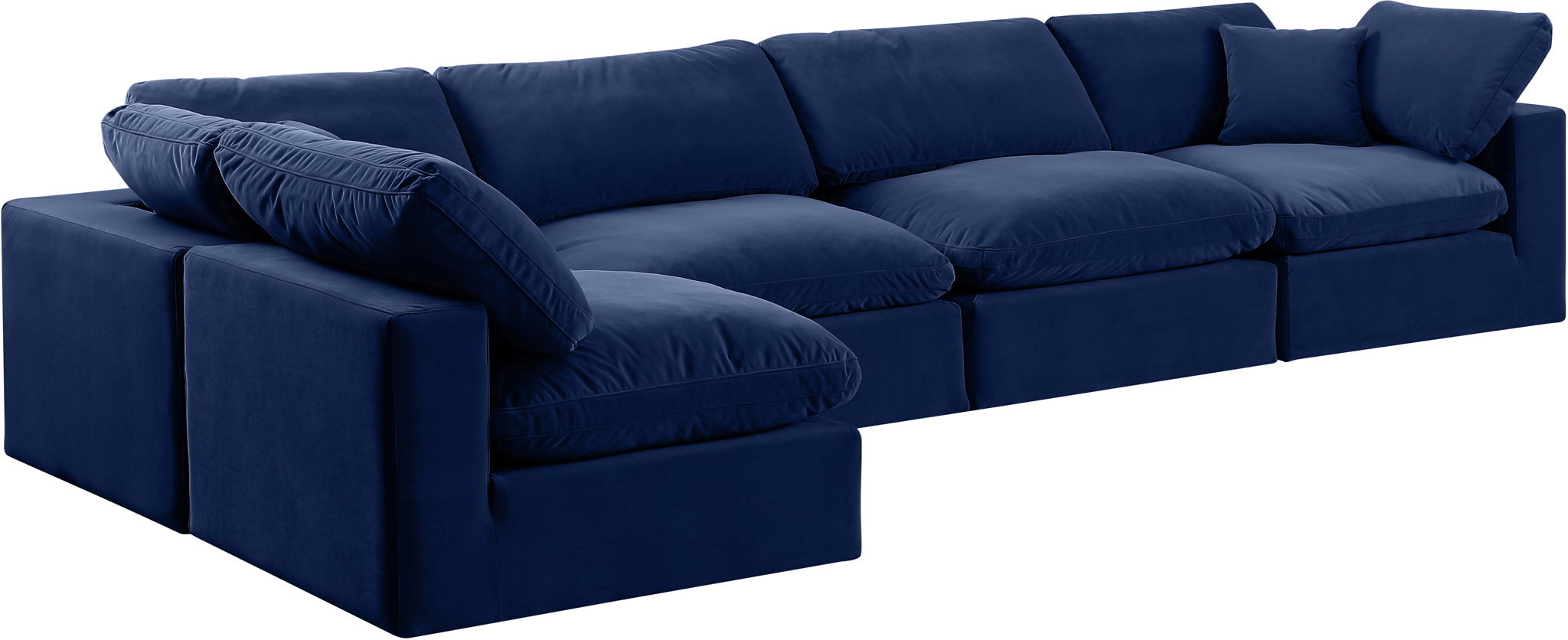 Comfy - 5 Piece Velvet Modular Sectional - Urban Living Furniture (Los Angeles, CA)