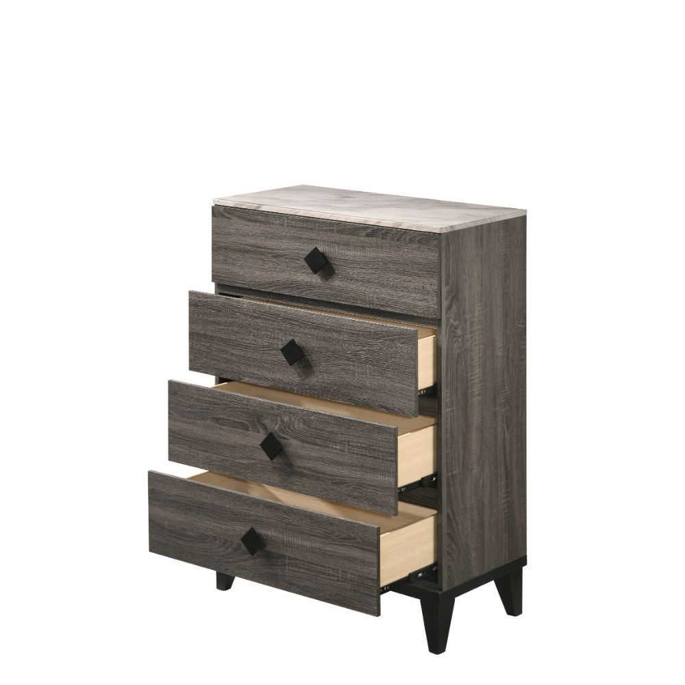 Avantika - Chest - Faux Marble & Rustic Gray Oak - Urban Living Furniture (Los Angeles, CA)
