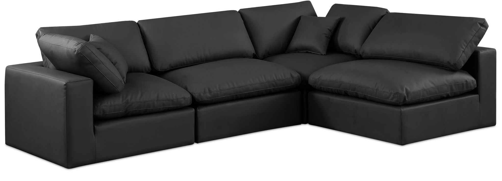 Comfy - 4 Piece Faux Leather Modular Armless Sectional - Urban Living Furniture (Los Angeles, CA)