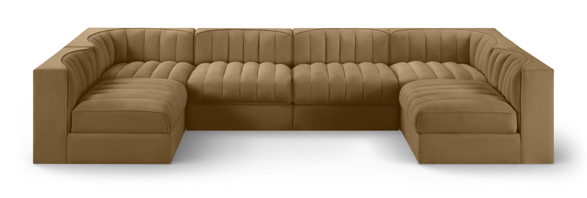 Rummi - Armless Velvet Performance Fabric Upholstered 6 Piece Modular Sectional - Urban Living Furniture (Los Angeles, CA)