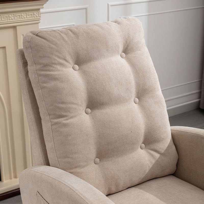 Accent Rocking Chair With Footrest, High Back