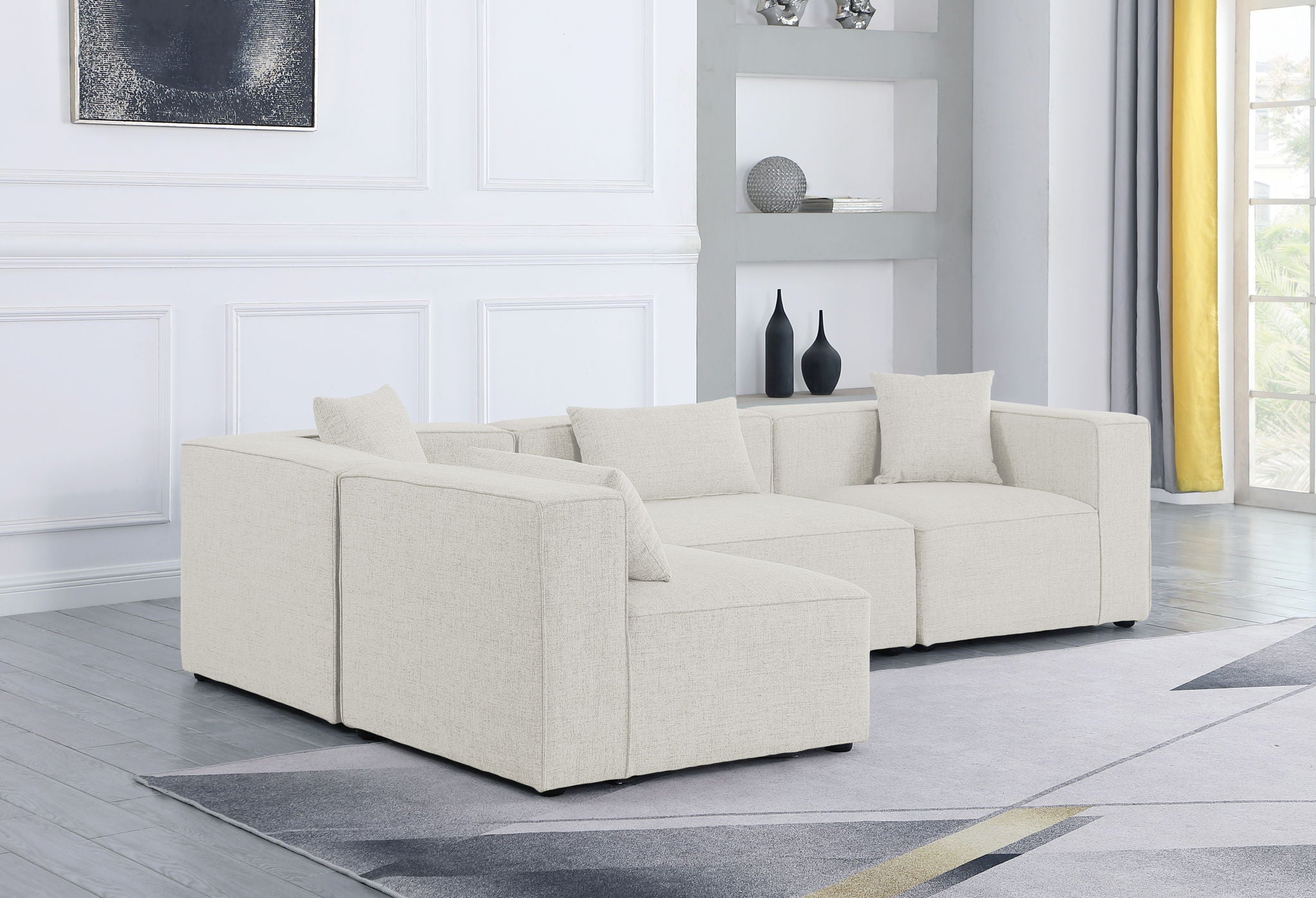 Cube - Linen 4 Piece Modular Corner Sectional - Urban Living Furniture (Los Angeles, CA)