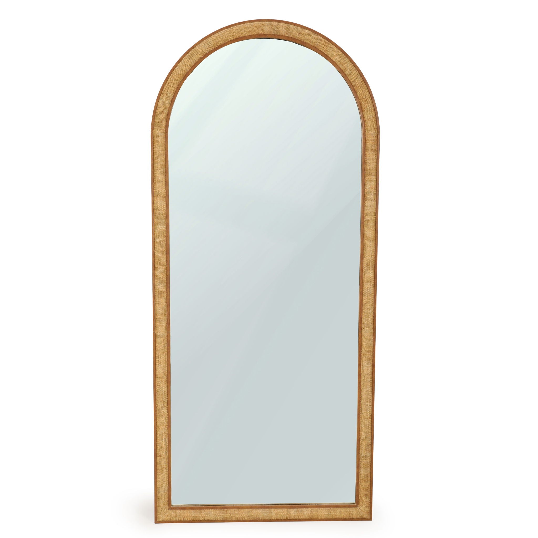 Arch - Raffia Contract-Grade Floor Mirror - Natural