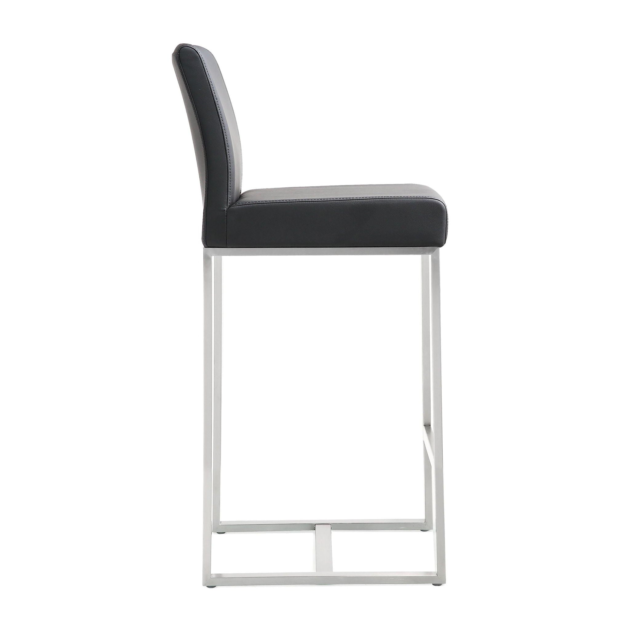 Denmark - Stainless Steel Counter Stool (Set of 2) - Urban Living Furniture (Los Angeles, CA)