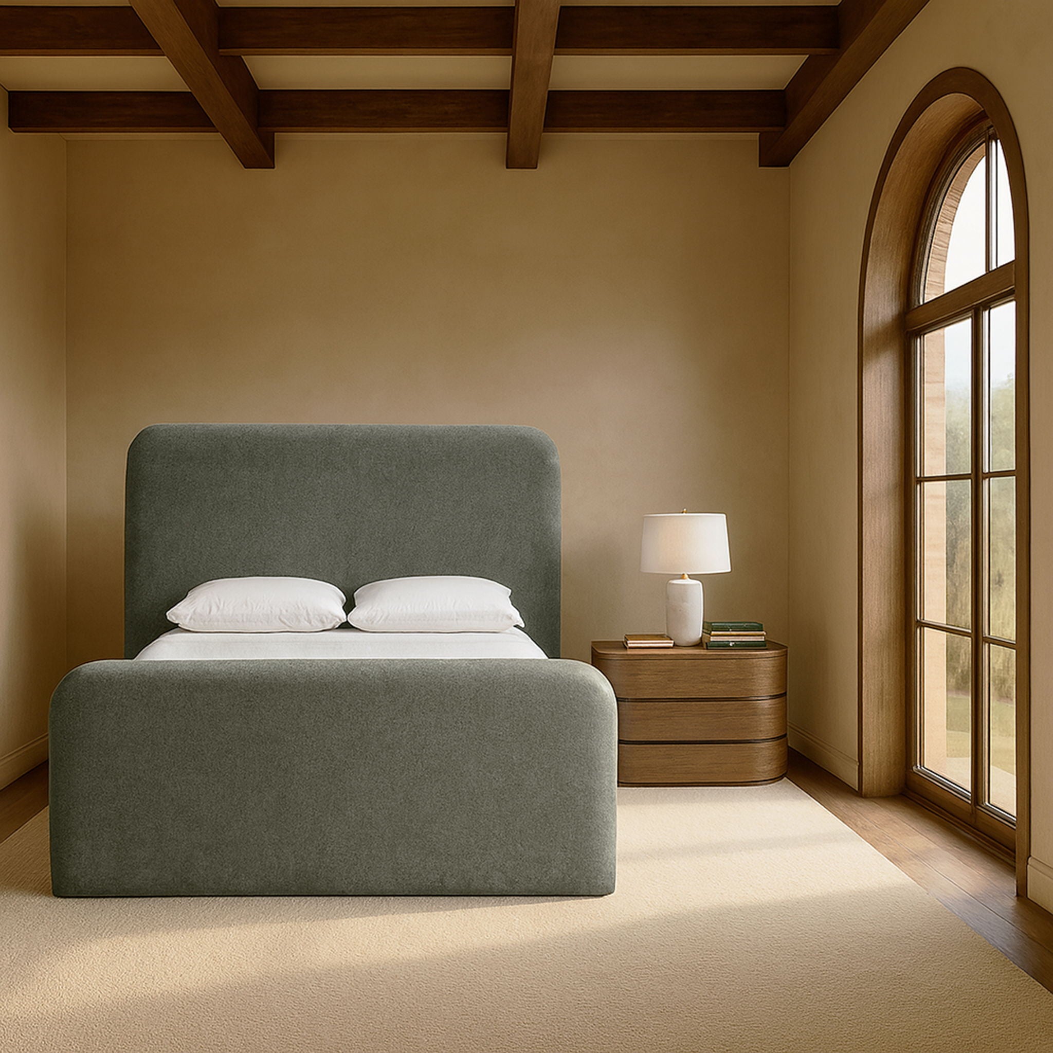 Fira - Chenille Fabric Upholstered Bed - Urban Living Furniture (Los Angeles, CA)
