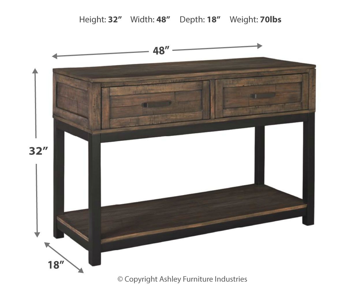Johurst - Grayish Brown - Sofa Table - Urban Living Furniture (Los Angeles, CA)