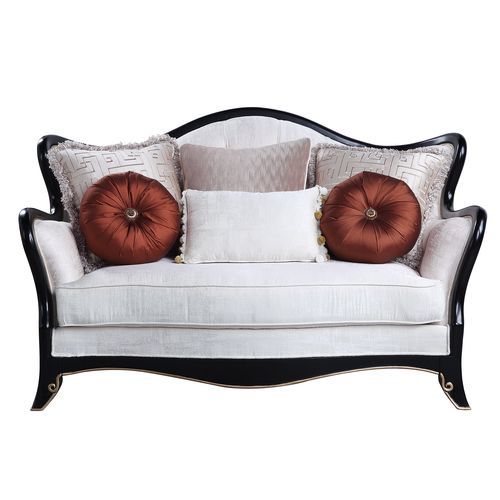 Nurmive - Loveseat With 6 Pillows - Beige Fabric - Urban Living Furniture (Los Angeles, CA)