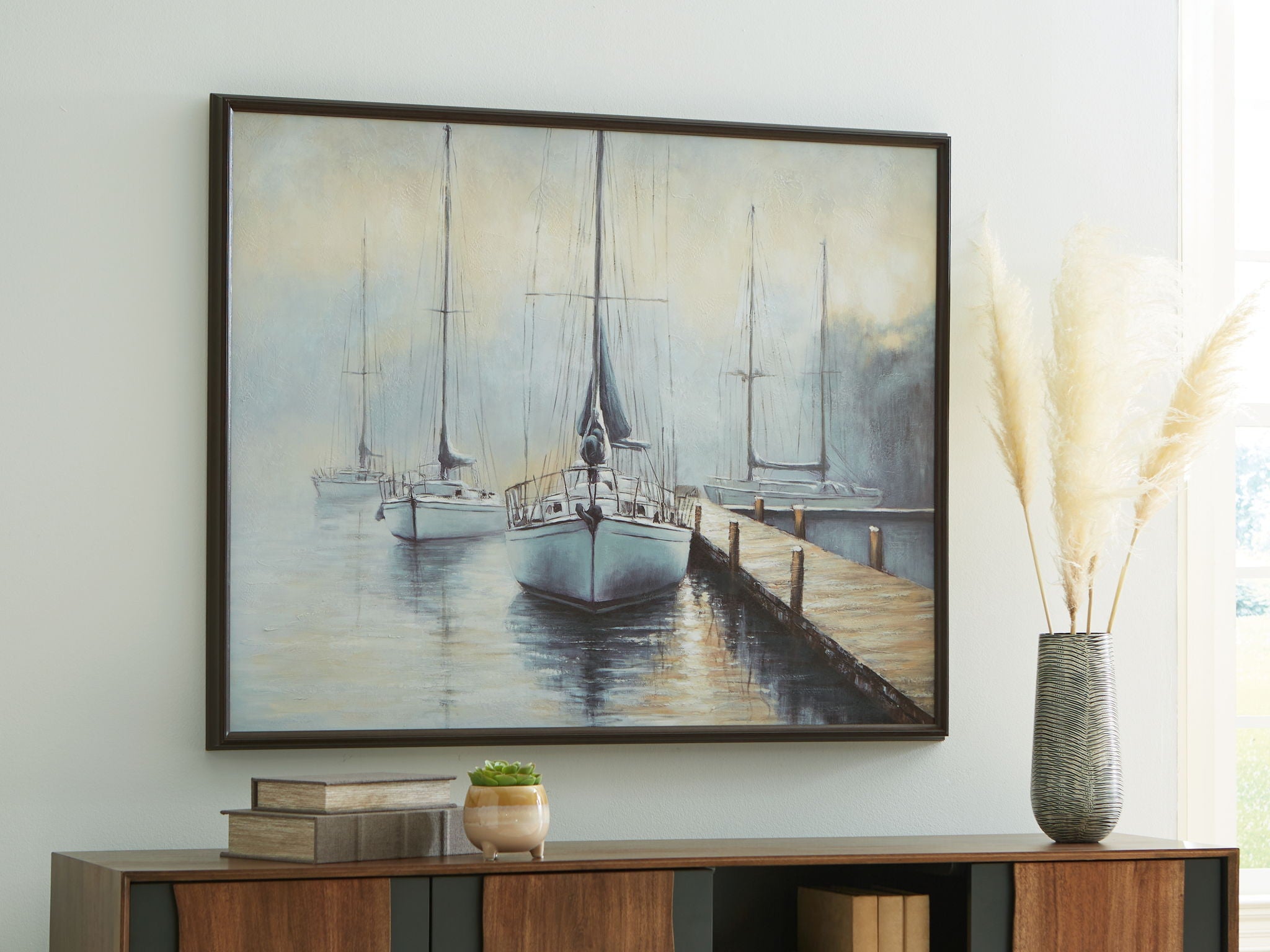 Worthney - Blue / White / Brown - Wall Art - Urban Living Furniture (Los Angeles, CA)