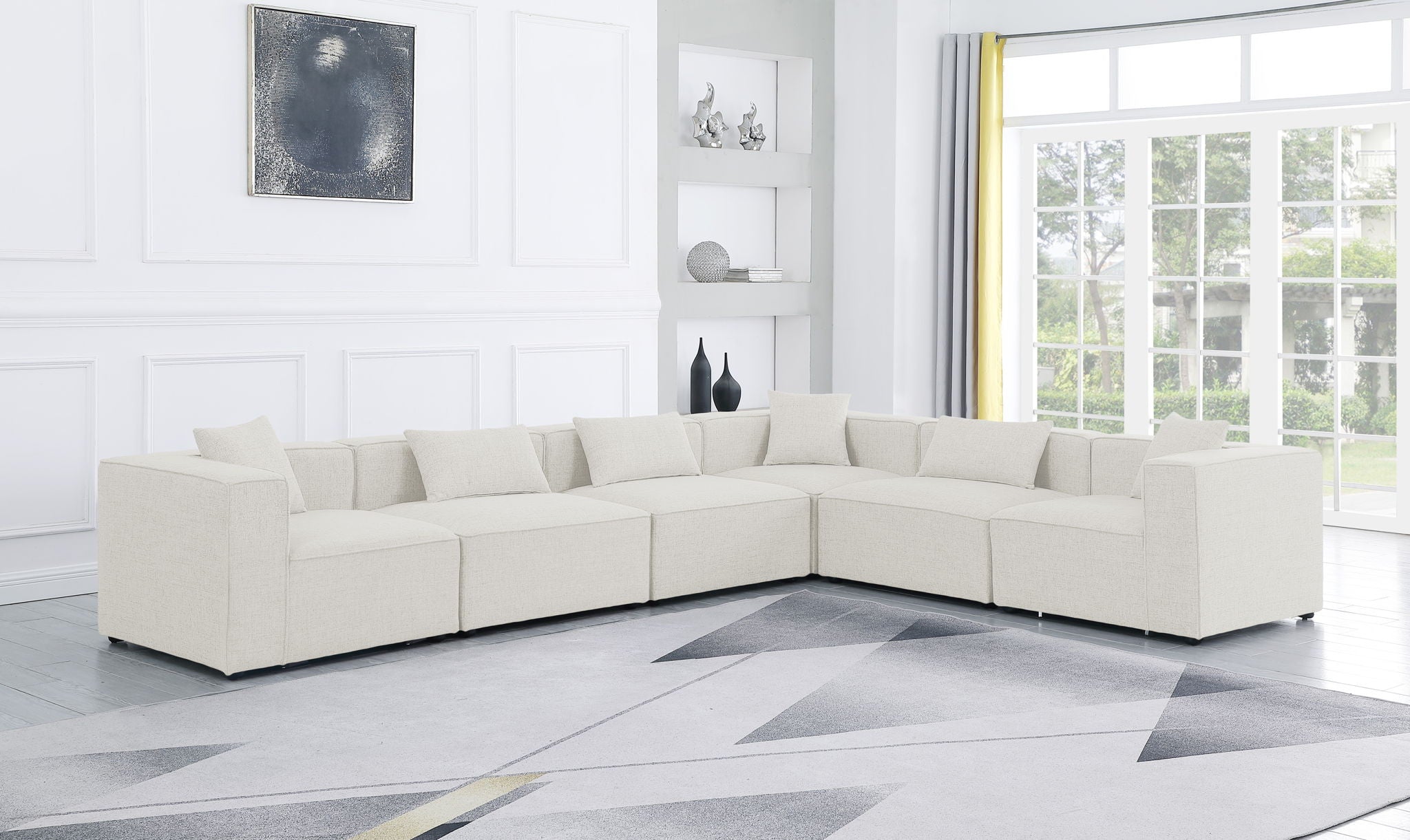 Cube - Linen 6 Piece Modular Corner Sectional - Urban Living Furniture (Los Angeles, CA)