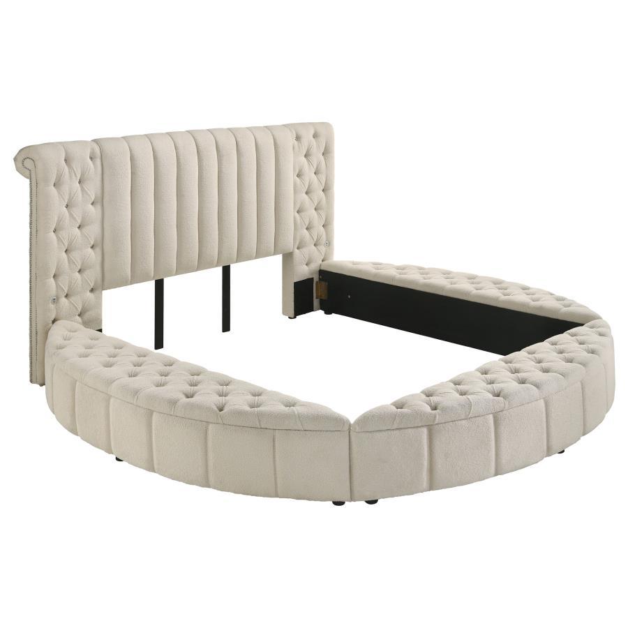 Sonya - Upholstered Round Storage Bed - Urban Living Furniture (Los Angeles, CA)