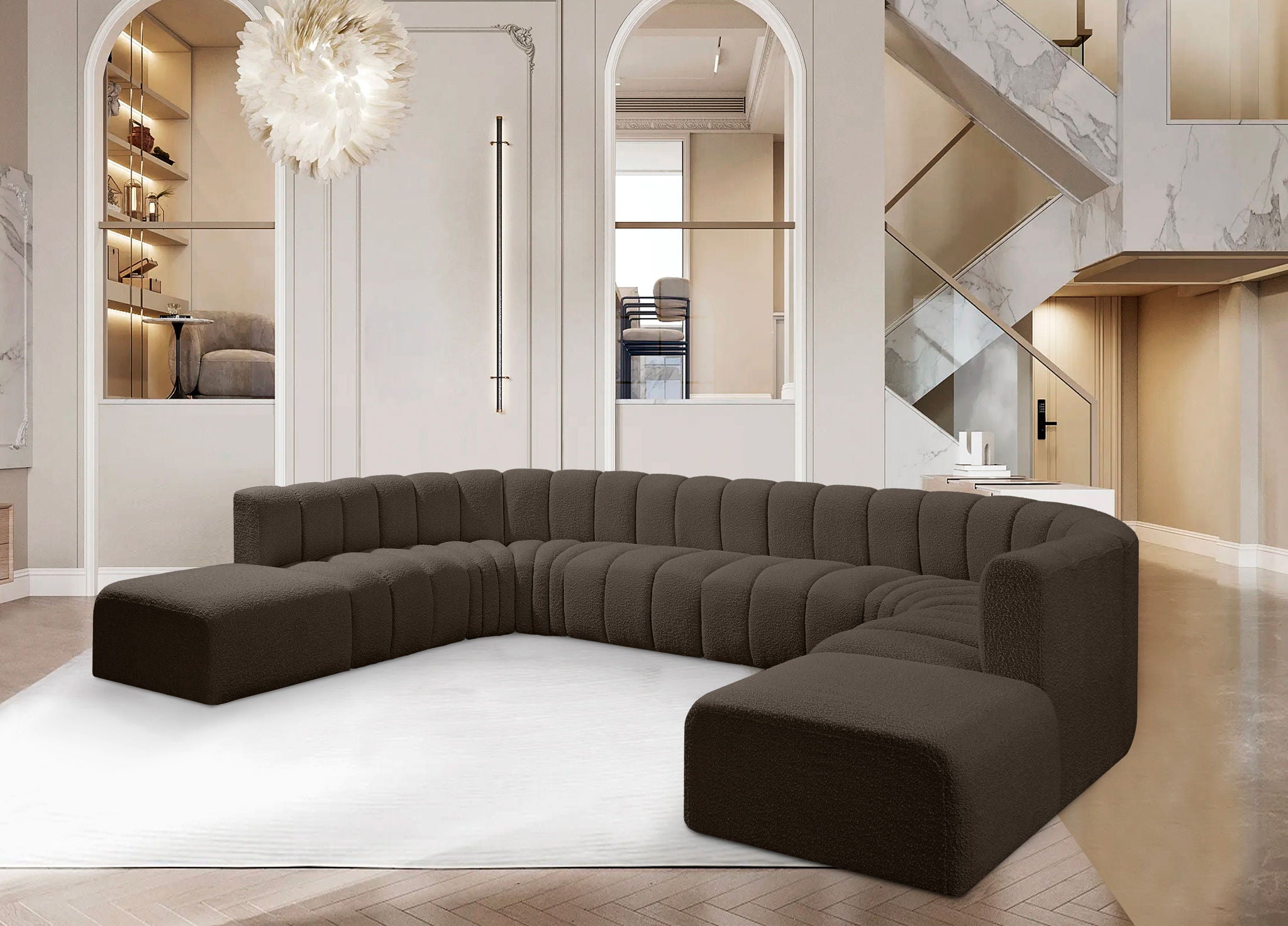 Arc - Boucle Fabric Modular Sectional - Urban Living Furniture (Los Angeles, CA)