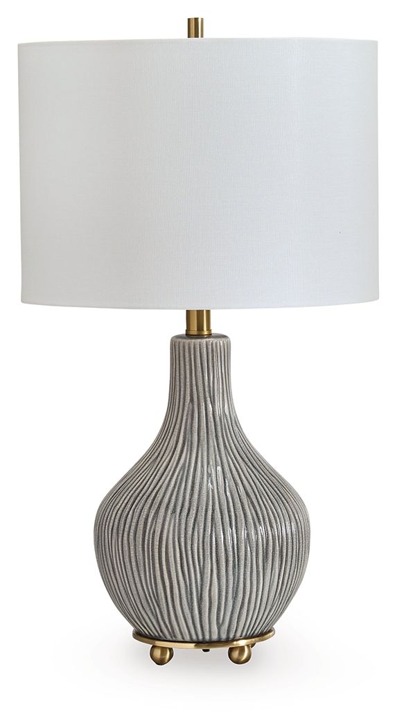 Judlen - Gray / Gold Finish - Ceramic Table Lamp - Urban Living Furniture (Los Angeles, CA)