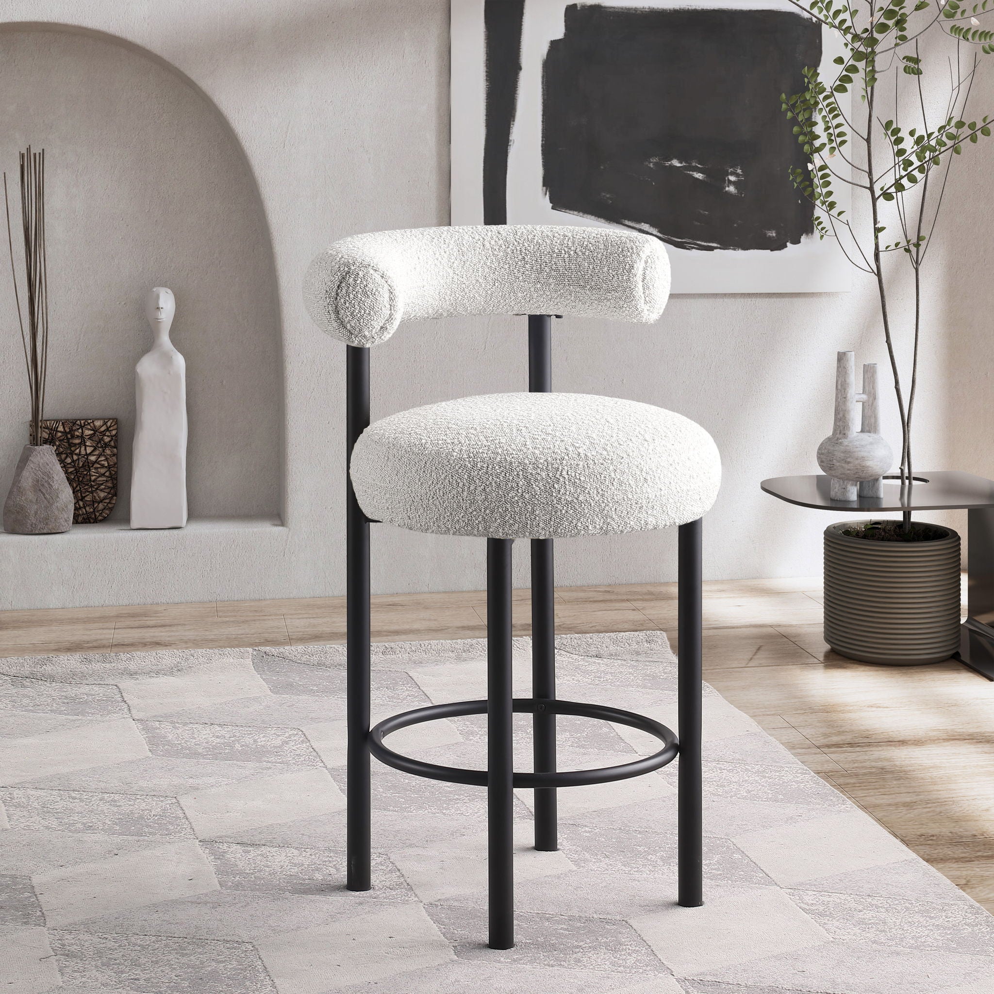 Bordeaux - Stool With Black Legs (Set of 2) - Urban Living Furniture (Los Angeles, CA)