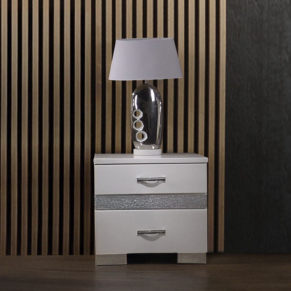 Naima II - Nightstand - White High Gloss - Urban Living Furniture (Los Angeles, CA)