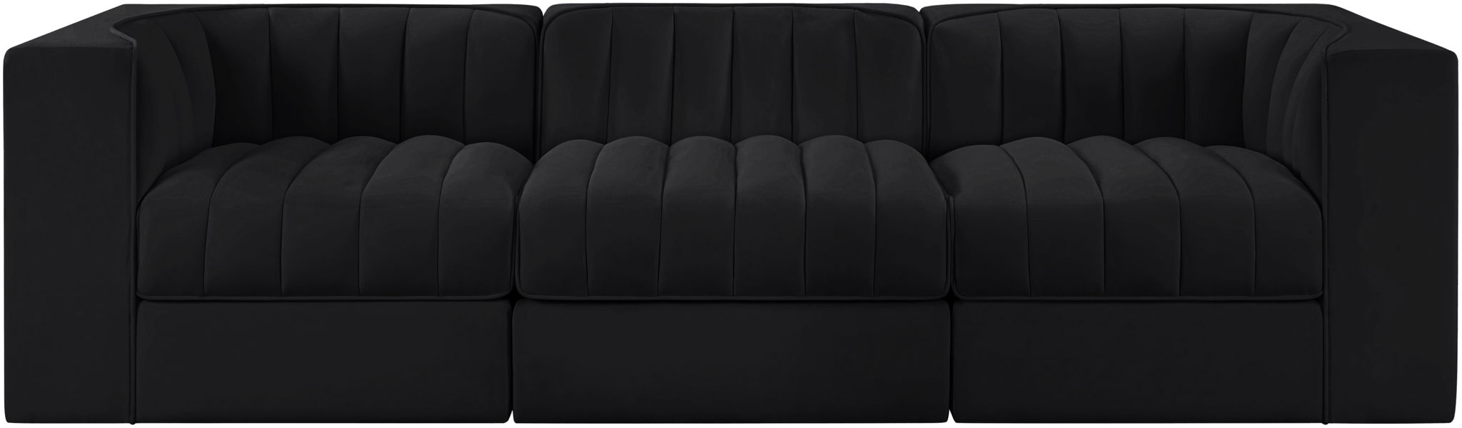Rummi - Velvet Performance Fabric Upholstered 3 Piece Modular Sofa - Urban Living Furniture (Los Angeles, CA)
