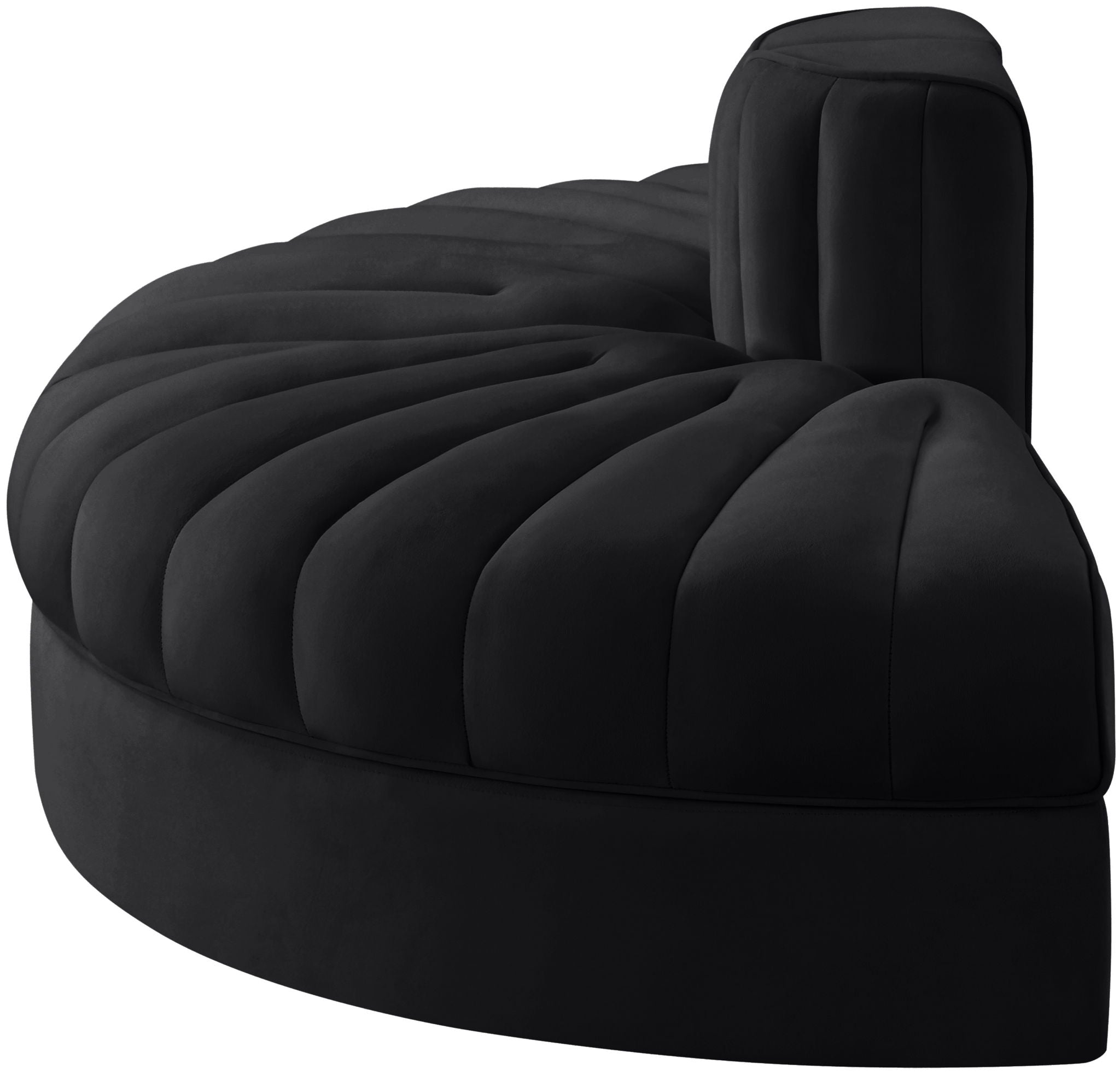 Rummi - Velvet Performance Fabric Upholstered 2 Piece  Rounded Modular Loveseat - Urban Living Furniture (Los Angeles, CA)