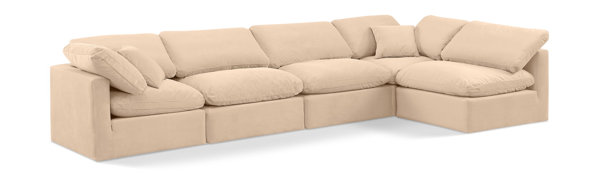 Indulge - Velvet 5 Piece Modular Sectional - Urban Living Furniture (Los Angeles, CA)