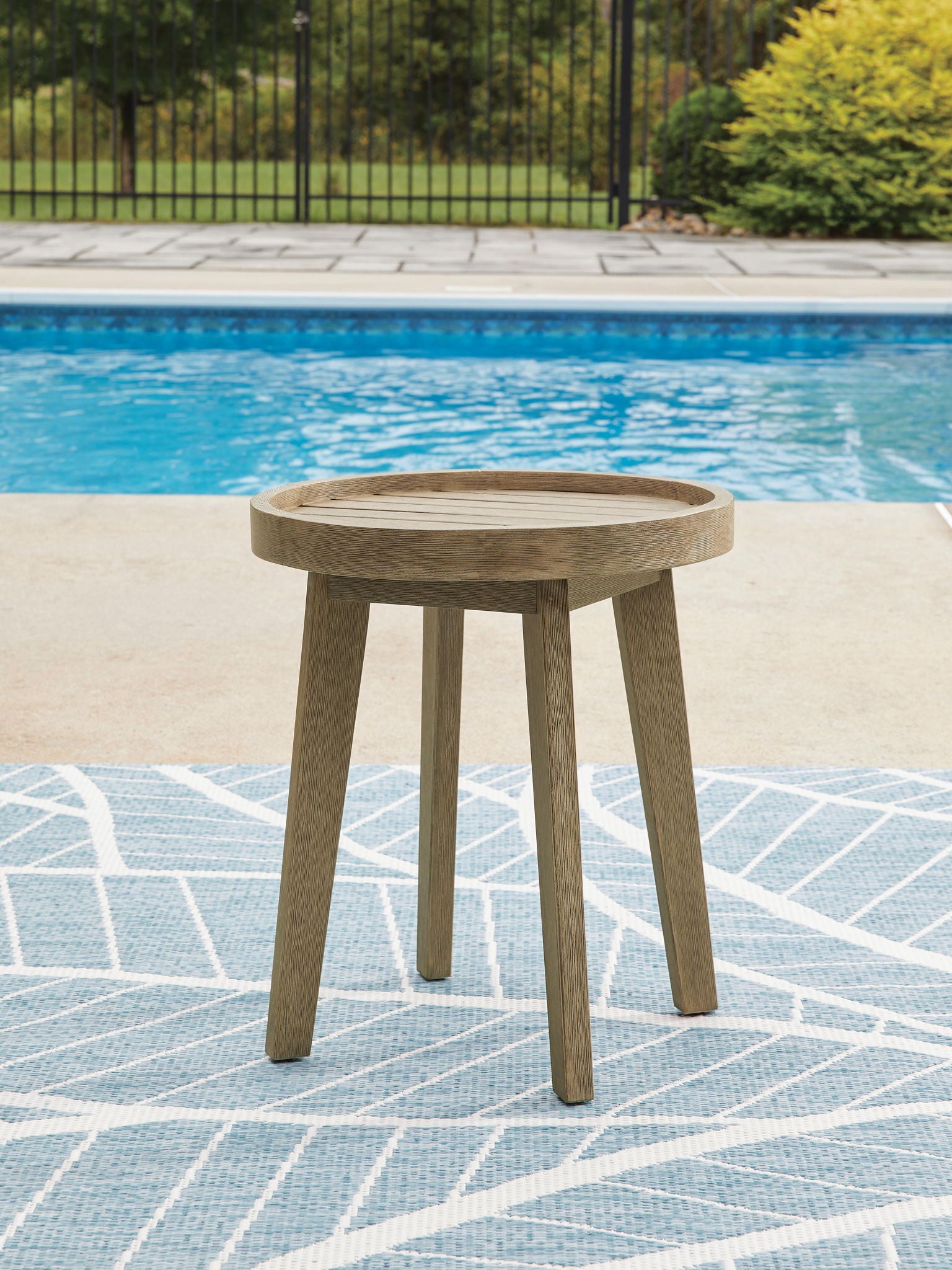 Marina Sun - Round End Table - Beige - Urban Living Furniture (Los Angeles, CA)