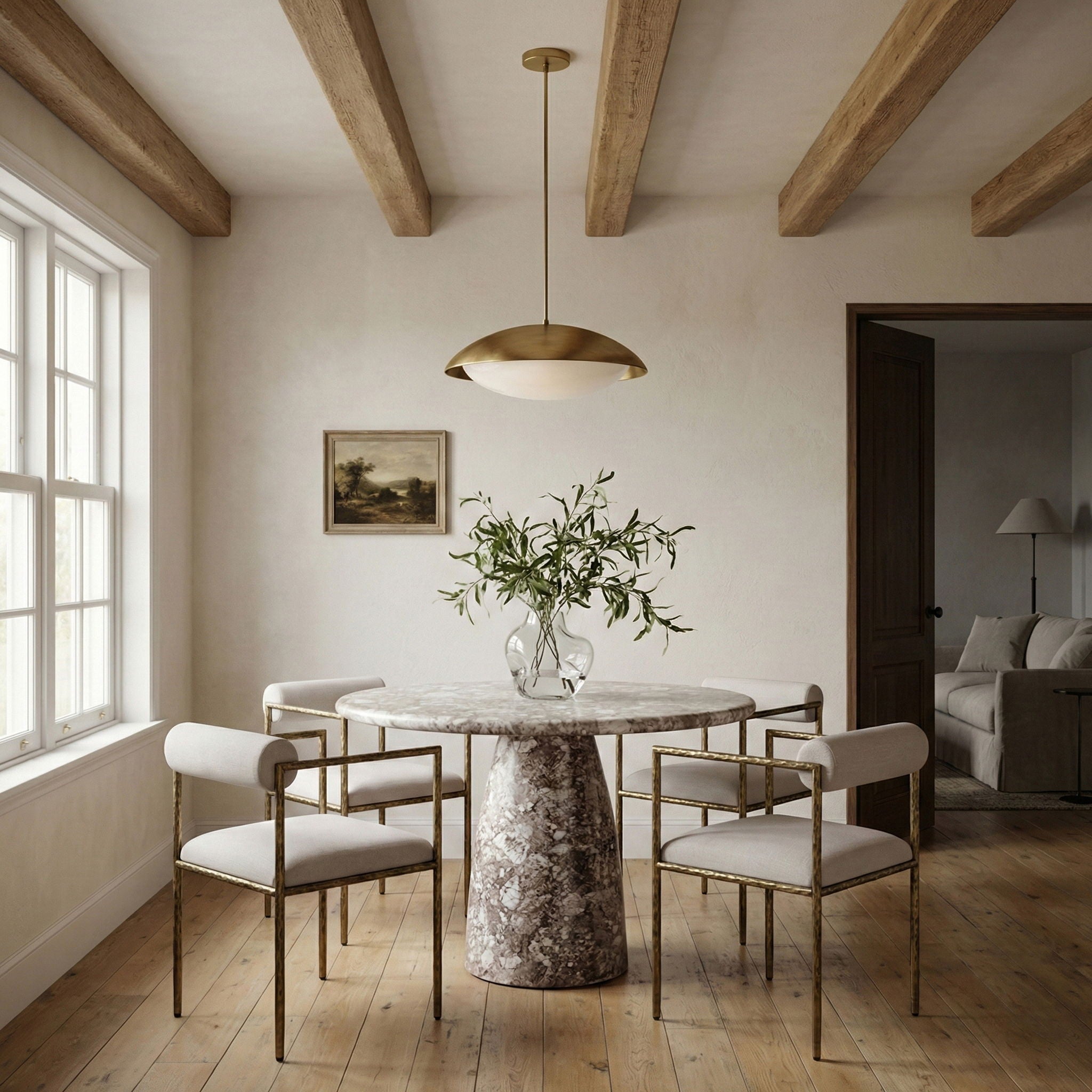 Axis - Linen Textured Beige Fabric Upholstered Dining Chair (Set of 2) - Urban Living Furniture (Los Angeles, CA)