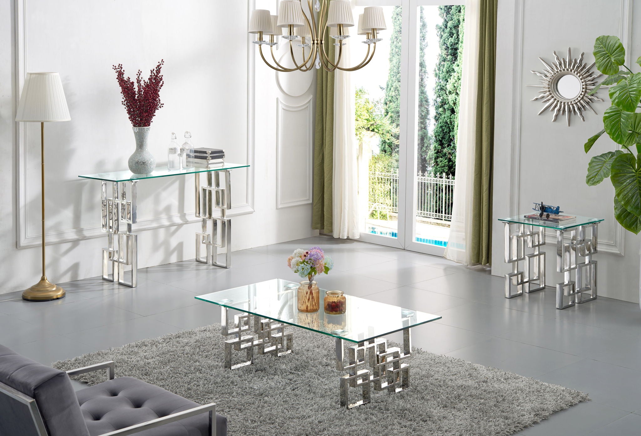 Alexis - Coffee Table - Pearl Silver - Urban Living Furniture (Los Angeles, CA)