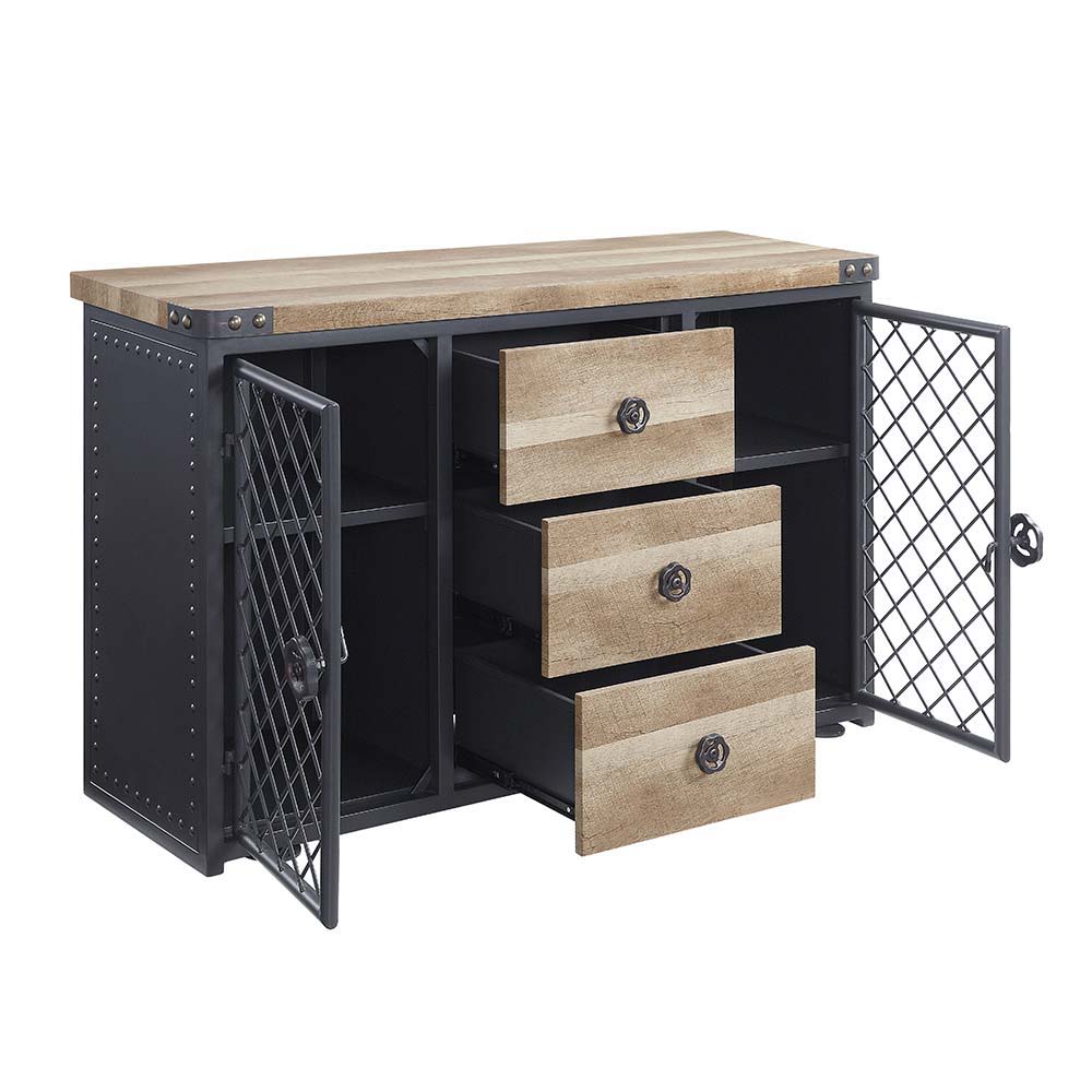 Edina - Server - Oak & Sandy Black Finish - Urban Living Furniture (Los Angeles, CA)