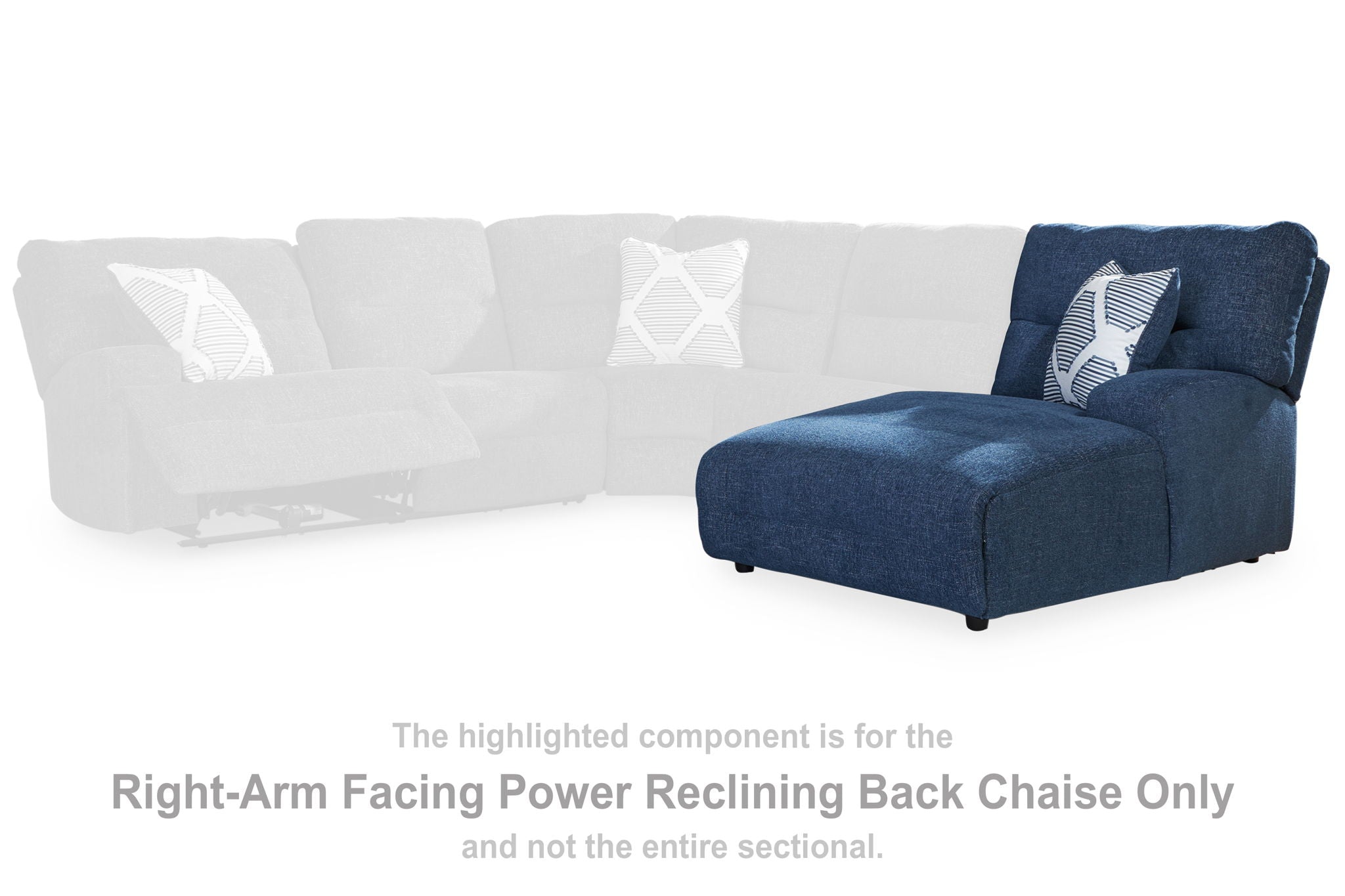 Acklen Place - Navy - Raf Power Reclining Back Chaise - Urban Living Furniture (Los Angeles, CA)