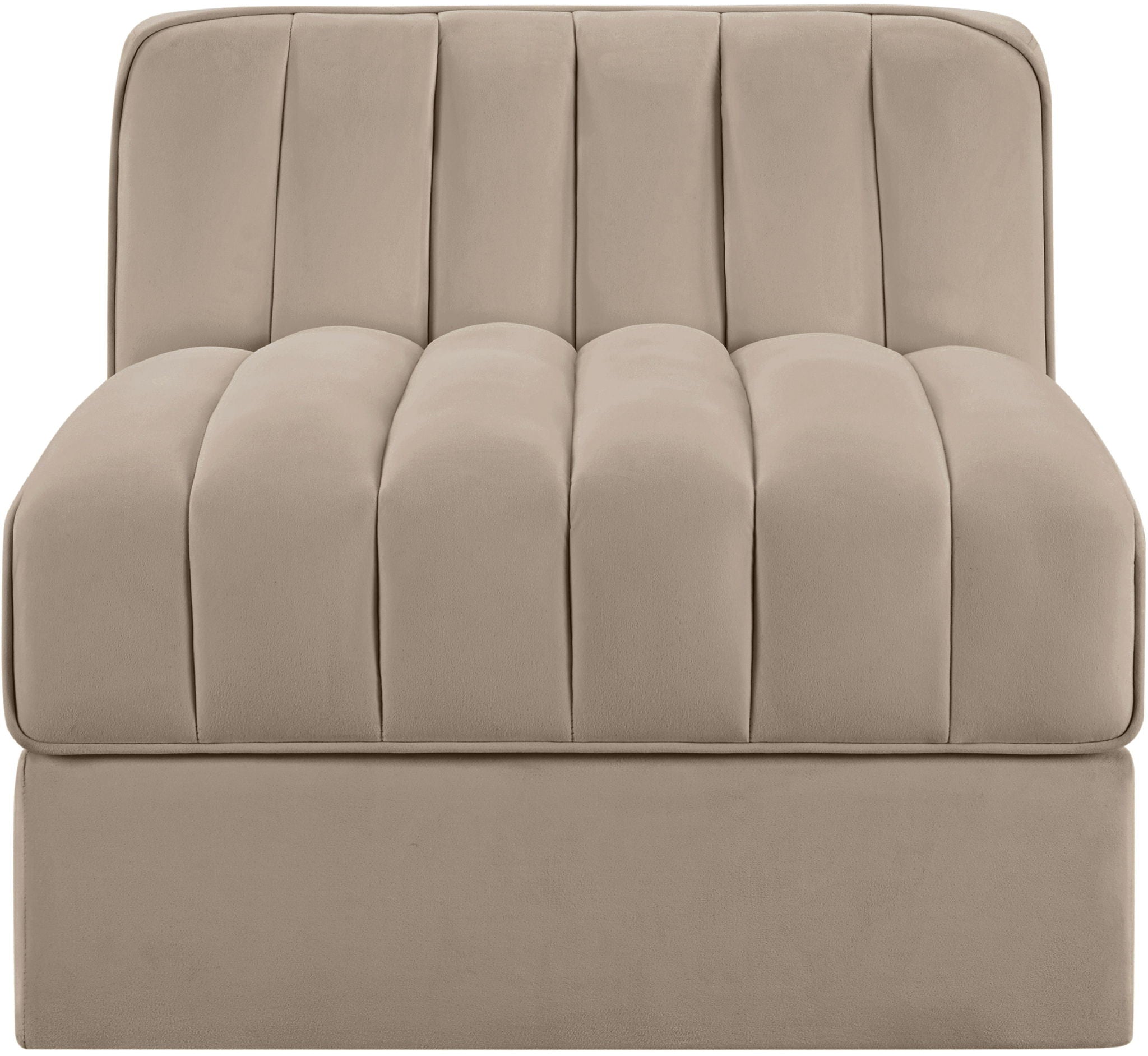 Rummi - Velvet Performance Fabric Upholstered Modular Armless Chair - Urban Living Furniture (Los Angeles, CA)