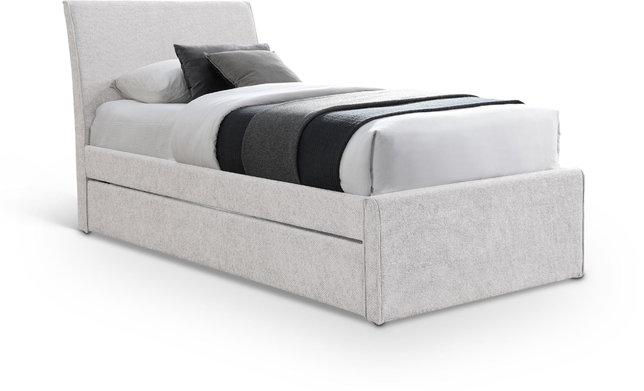 Myles - Chenille Twin Trundle Bed - Urban Living Furniture (Los Angeles, CA)