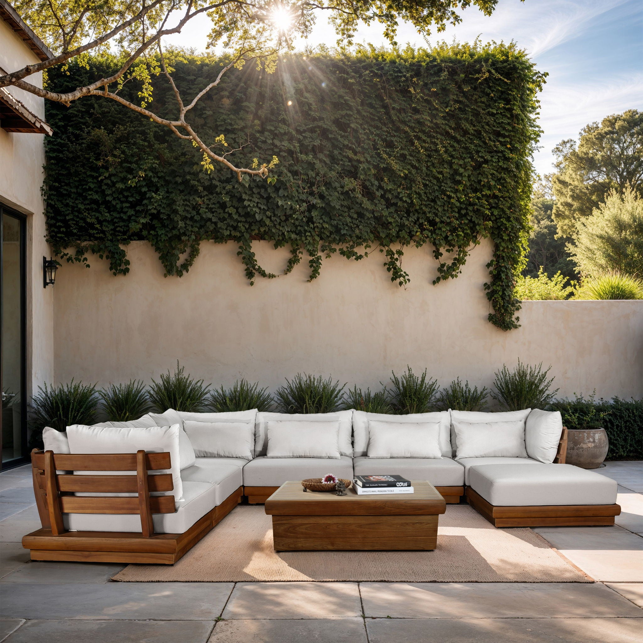 Mirella - 7 Piece Water Resistant Fabric Upholstered Outdoor Patio Modular Sectional - Urban Living Furniture (Los Angeles, CA)
