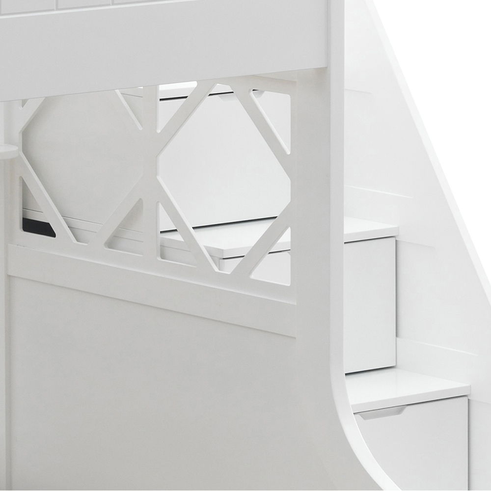 Meyer - Twin Over Full Bunk Bed With Storage - White - Urban Living Furniture (Los Angeles, CA)