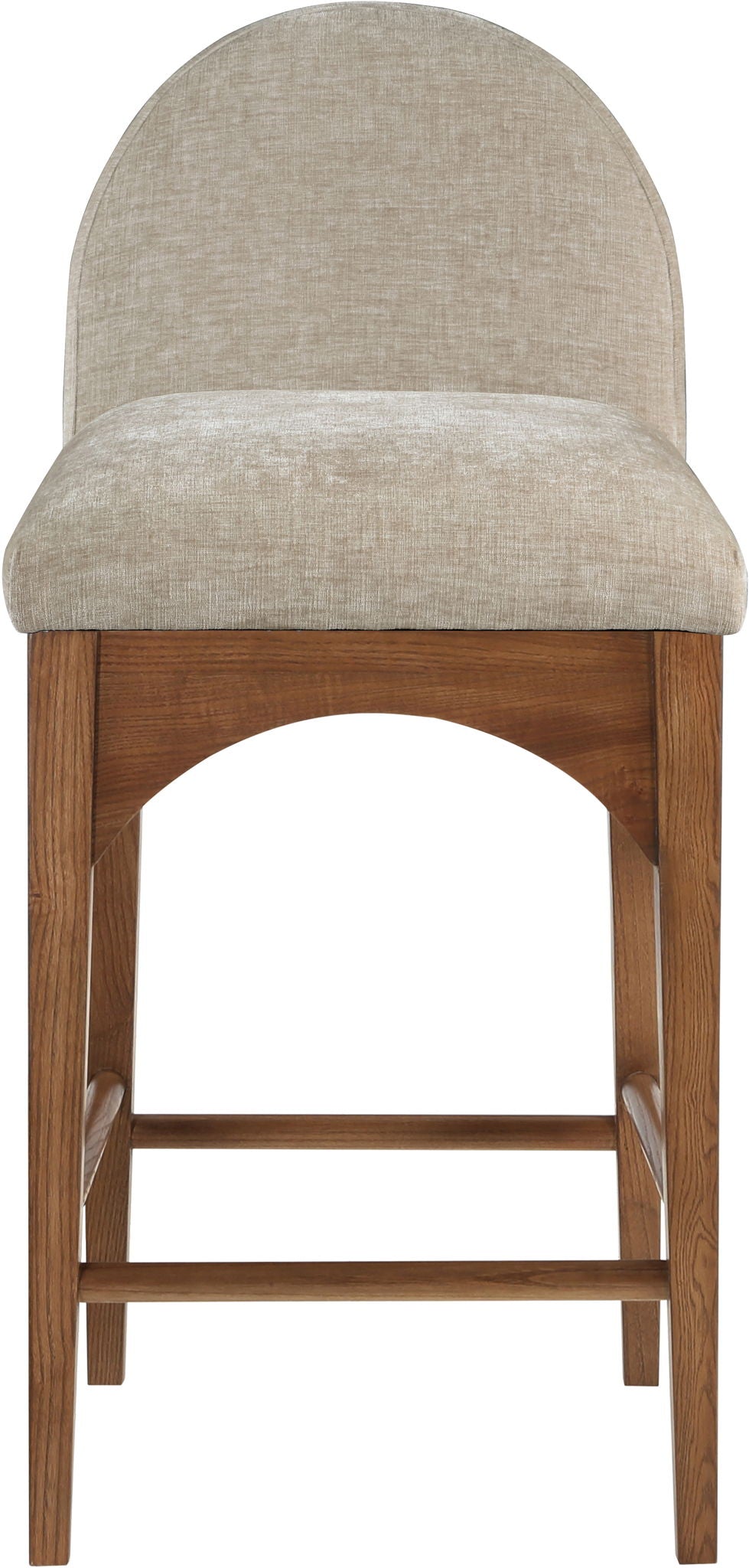 Waldorf - Chenille Stool With Brown Legs - Urban Living Furniture (Los Angeles, CA)